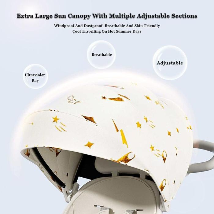 Topborn Stroller Kereta Bayi Lightweight Foldable Two-Way Bisa Duduk Atau Berbaring Kereta Dorong