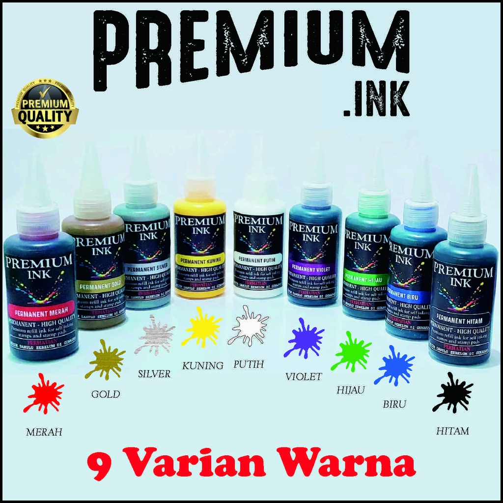 iK Stempel Permanen Plastik KUALITAS PREMIUM - Tinta Stampel Permanen Untuk Media Plastik, Kayu,