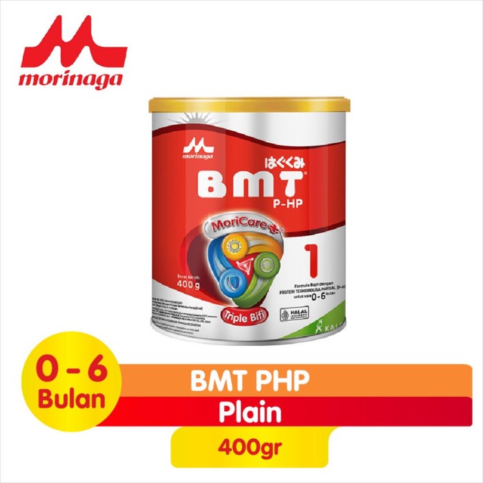 MORINAGA BMT PHP Susu Formula 0 to 6 Bulan Tin 400 g