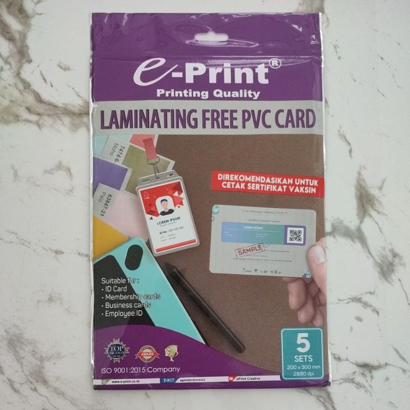 

iK! Laminating Pvc Card E-Print Pvc Card Free Laminating A4 20x30 Cm