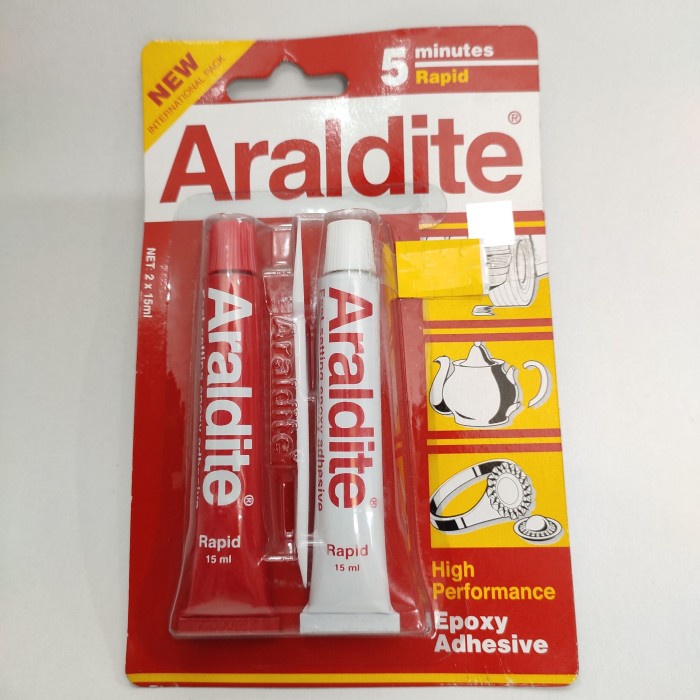 

SALE PROMO ARALDITE 5 MINUTES RAPID EPOXY ADHESIVE LEM EPOXY MERAH READYY