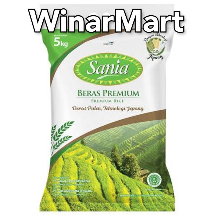 

HJK Beras Premium Sania 5 kg pulen