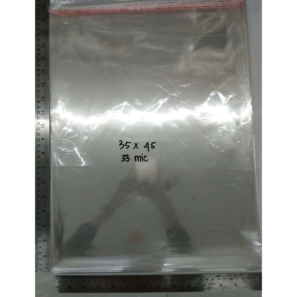 

iK! 35 x 45 cm Plastik OPP TEBAL (100 lbr) (lem/seal)