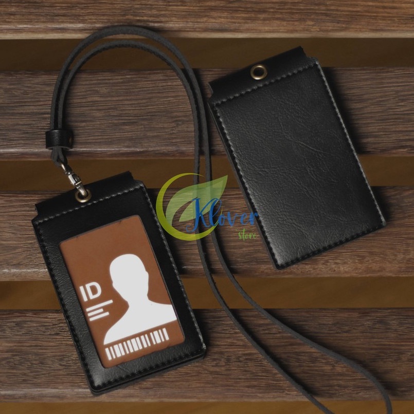 

iK! Id Card Card Holder Front Kalung Holder Name Tag Kulit Souvenir