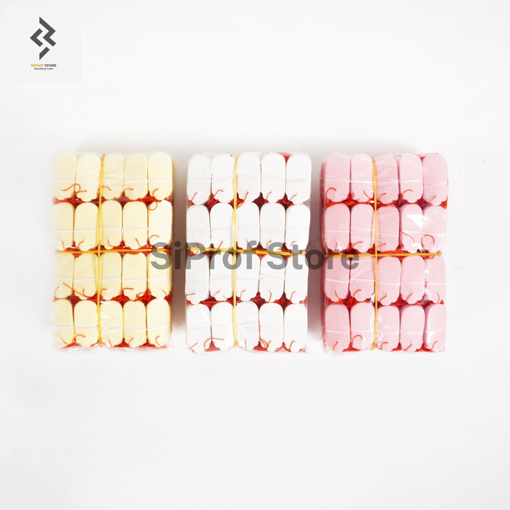 

IK! Bandrol Emas / Tag / Label Perhiasan Ukuran Sedang 1 Pack (5 bungkus) Isi 1300 - 1700 Label