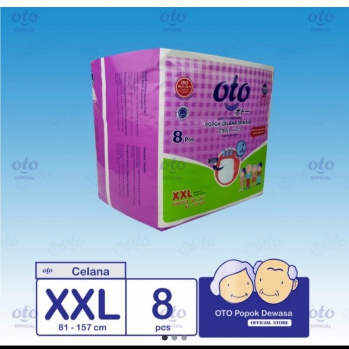 Ready Popok celana OTO XXL 8 pcs/Popok dewasa OTO XXL/Popok OTO XXL 8 pcs