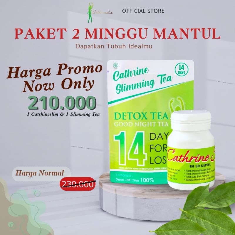 

( PROMO ) Catherine Slim + Slimming Tea (Peluntur Lemak) BEST SELLER