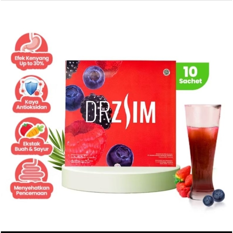 

( PROMO ) ORINAL 100% DRZLIM Detoks Fiber Zlim Minuman Serbuk Rasa Mixberry - 1 box isi 10 Saset