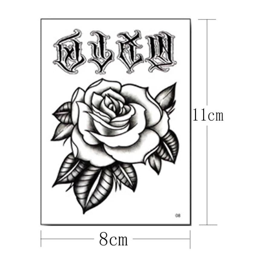 tato temporer di punggung tangan anti air ukuran 8x11cm