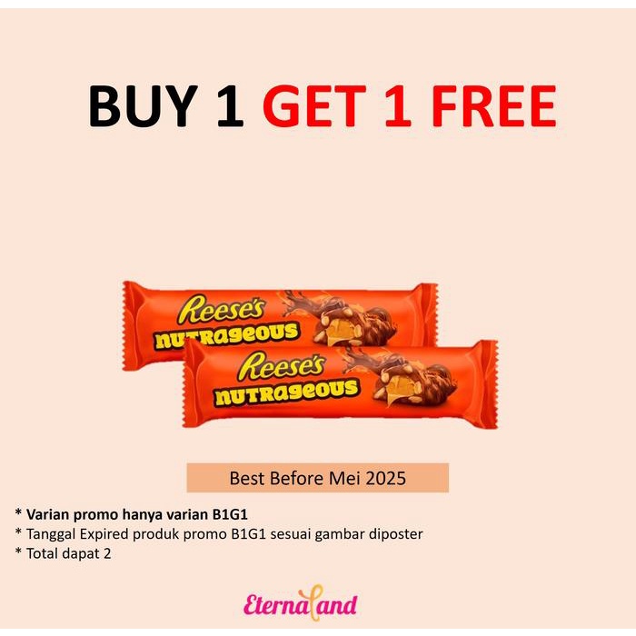 

Reeses Nutrageous - cokelat reeses impor usa