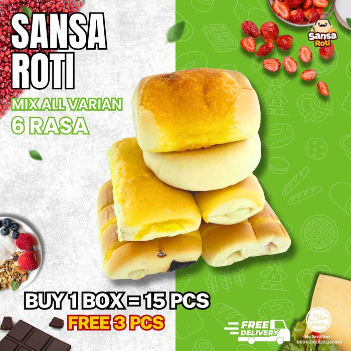 

COD Roti Mix 6 Varian Rasa - Makanan ringan dengan catagory roti praktis dengan tekstur yang lembut