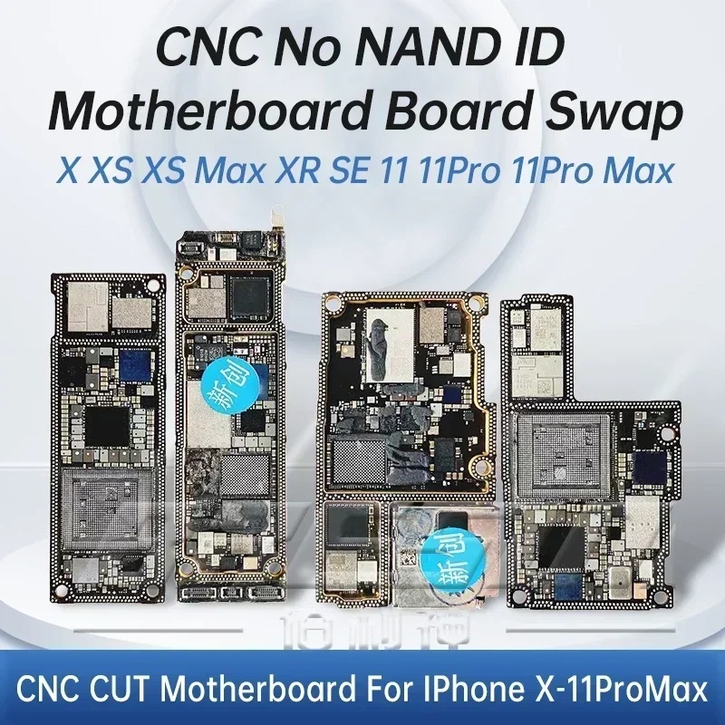 CNC CUT Motherboard for IPhone X Xs 11Pro Max Logic Board Polishing CPU AP Radio Frequency Board Swi