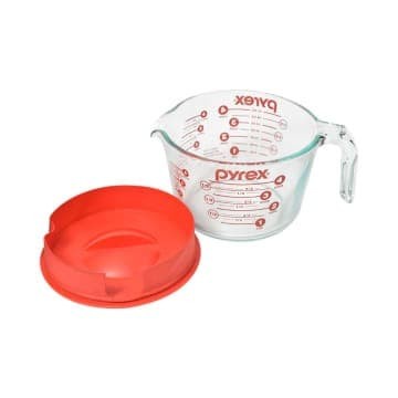 Tebaru Gelas Ukur Kaca Dengan Tutup Pyrex Dengan Pilihan Ukuran - 1.9 Ltr Berkualitas