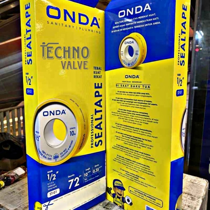 SEAL TAPE ONDA 1/2" INCH / 1 BOX 72 PCS