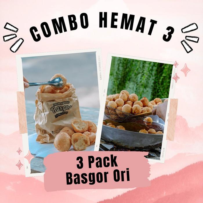 

Bakso Goreng Original 3 pack, 10 pcs per pack, BASGOR PROBOLINGGO