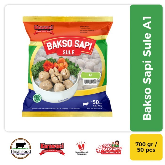 

Bakso Sapi SULE A1 Isi 50 PCS - Baso Karawaci Beef Meatballs