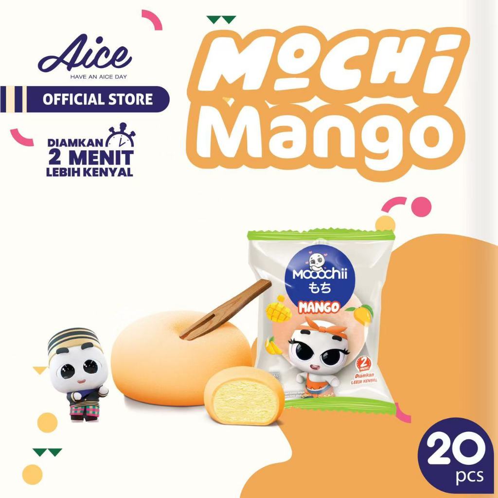 

Aice Ice Cream Mochi Mango Es Krim (isi 20 pcs) eskrim
