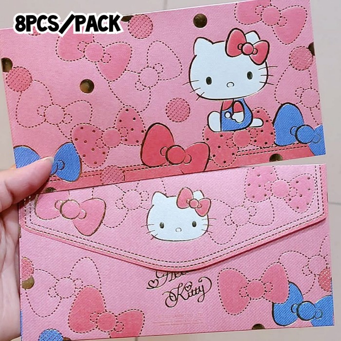 

AMPLOP AMPAO ANGPAO ISI 8 SANRIO ORIGINAL DOMPET PINK HELLO KITTY