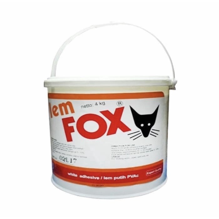 

DISKON LEM PUTIH LEM KAYU LEM PVAC LEM FOX 4KG READYY