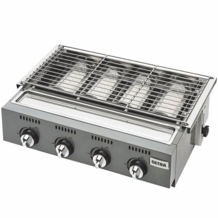 Getra Grill Gas 4 Burner Ol4B Pemanggang Bbq Gas Komersil 4 Burner