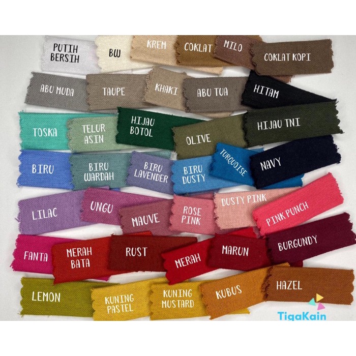..... 1 Meter Kain Linen Rami Bahan Katun Linen