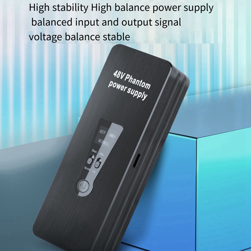 SFC Phantom Power Supply 48V 12V Switch Rechargeable Portable For Condenser Microphones Mic Preamp R