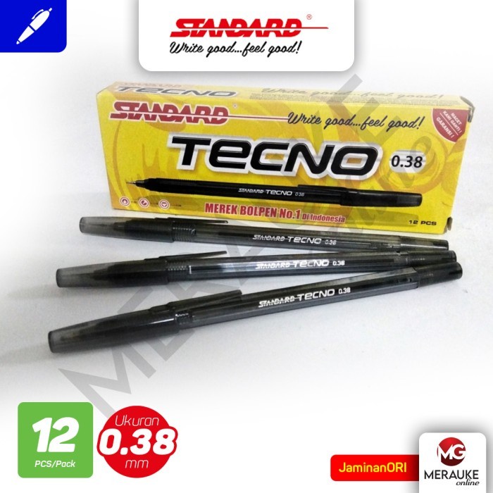 

ATKJaya- Ballpoint STANDARD TECNO 0.38 - Hitam 12 Pcs