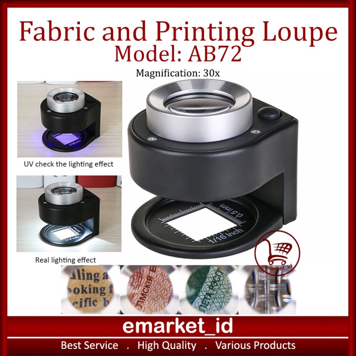 

ATKJaya- Kaca Pembesar Kain dan Percetakan AB72 / Fabric and Printing Loupe