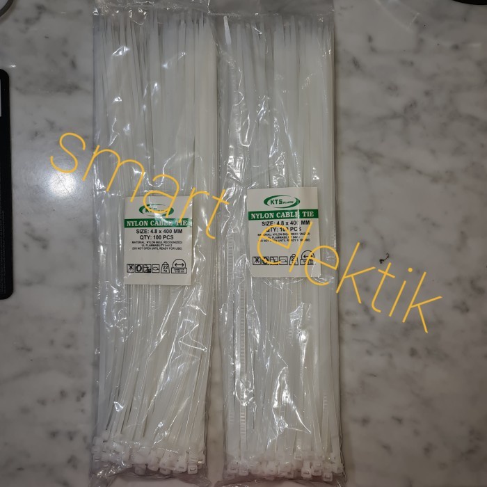 

ATKJaya- Kabel ties 4.8mmx40cm putih / tali tis 4.8 mm x 400mm / tali tis 40cm
