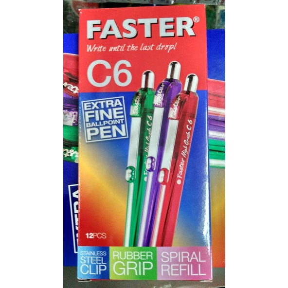 

ATKJaya- Faster C6 Extra Fine Ballpoint Pen / Bolpen (per 1 lusin)