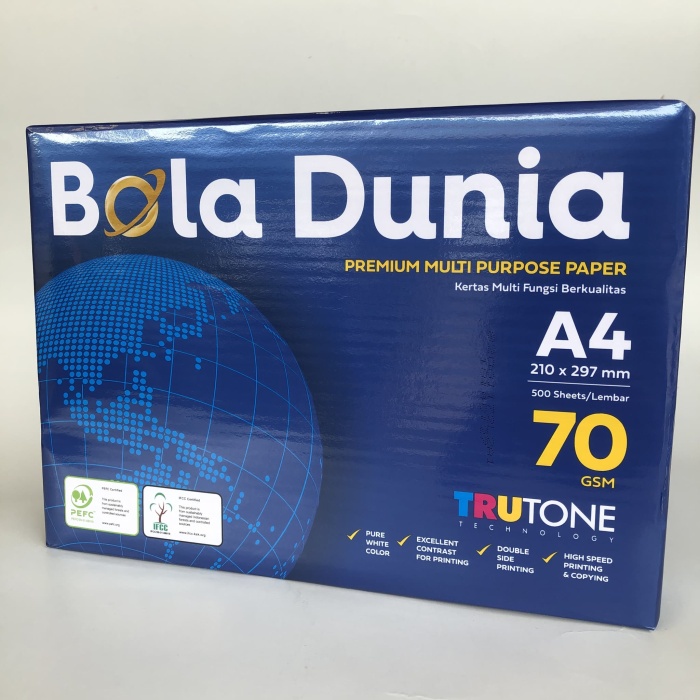 

ATKJaya- kertas HVS A4 Bola Dunia 70gsm