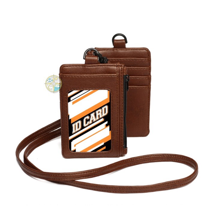 

ATKJaya- ID Card Holder Kulit dengan 8 Slot Kartu NameTag Kulit Aksesori Kantor