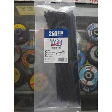 

ATKJaya- Toho Cable Kabel Tali Ties Tie Tis 3.6 mm x 250 isi 100 PUTIH HITAM