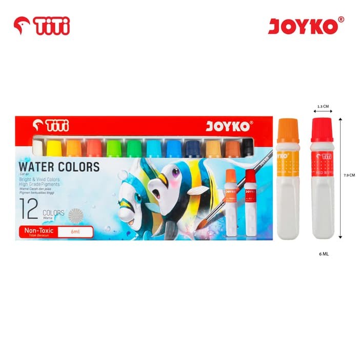 

ATKJaya- Water Color Cat Air Joyko TiTi WAC-6ML-12 Warna