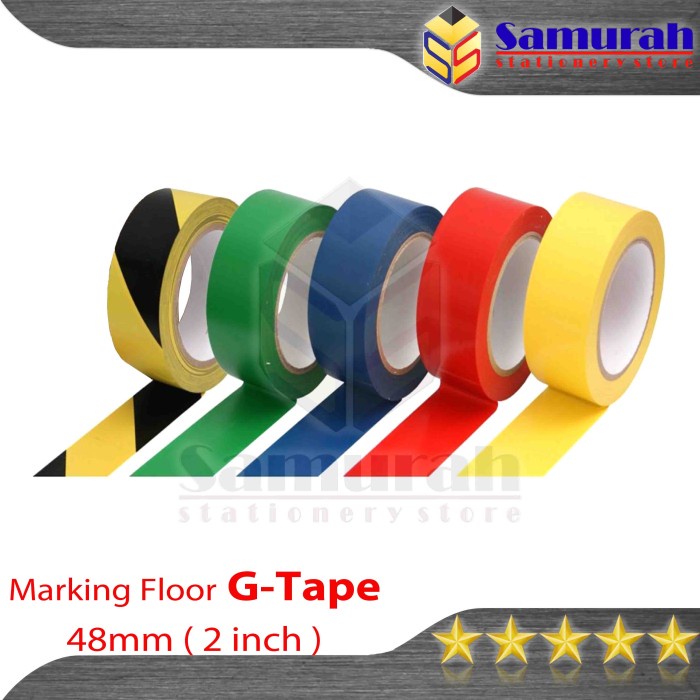 

ATKJaya- Lakban Lantai Lebar 48 mm x 33 Meter Marking Floor Tape 2" inch Warna