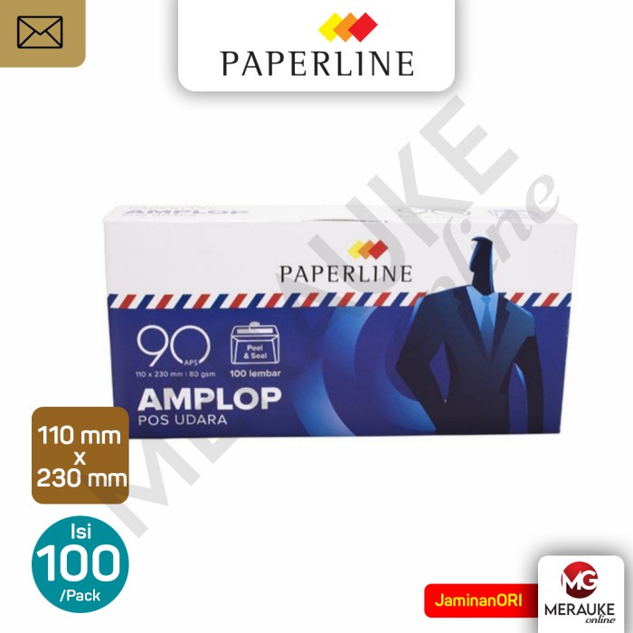 

ATKJaya- Amplop Paperline Putih Garis / Air Mail 90 APS 80gsm