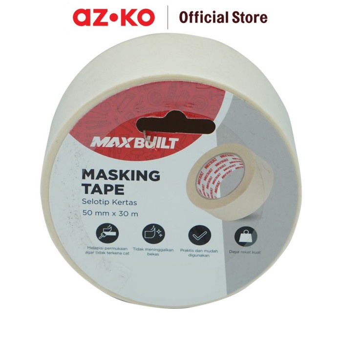 

ATKJaya- AZKO Kris 5Cmx30M Masking Tape - Putih