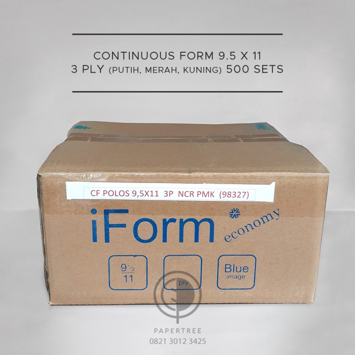 

ATKJaya- CONTINUOUS FORM i-Form Econo 3 PLY 9.5 x 11 atau 9.5 x 11 /2 (bagi 2)