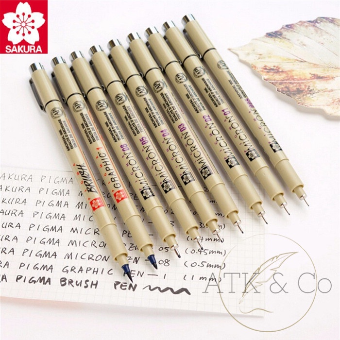

ATKJaya- Sakura Pigma Micron Drawing Pen Brush - Pulpen Spidol Gambar Sakura