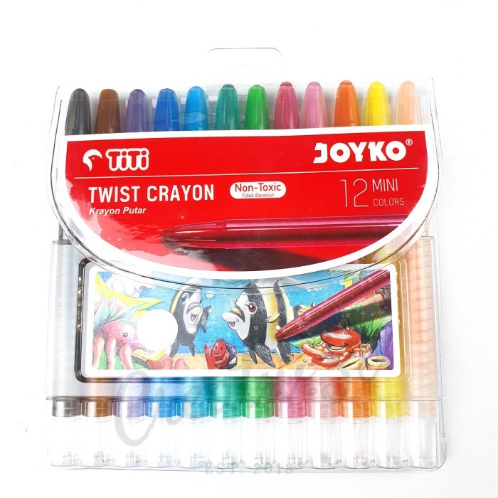 

ATKJaya- Crayon Joyko Putar 12 Warna Pendek