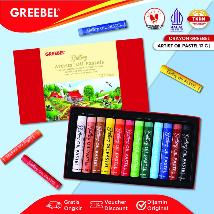 

GREEBEL CRAYON KRAYON ARTIST OIL PASTEL / KRAYON OIL PASTEL / MEWARNAI / MENGGAMBAR / CRAYON SEKOLAH