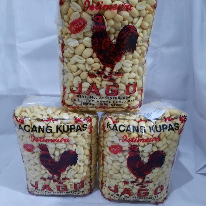

JH8 Kacang Tanah Kupas "MENTAH" Cap Jago 1 KG