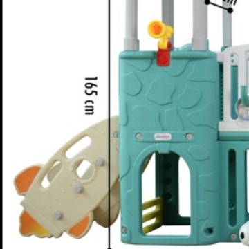Unik Junior Labeille 6 In 1 Rocket Playhouse Slide Tunnel Mainan Perosotan