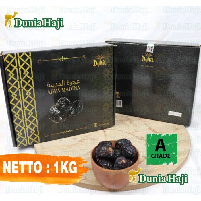 

Kurma Ajwa Asli Madinah 1kg Kurma Nabi Premium Original Saudi Dates
