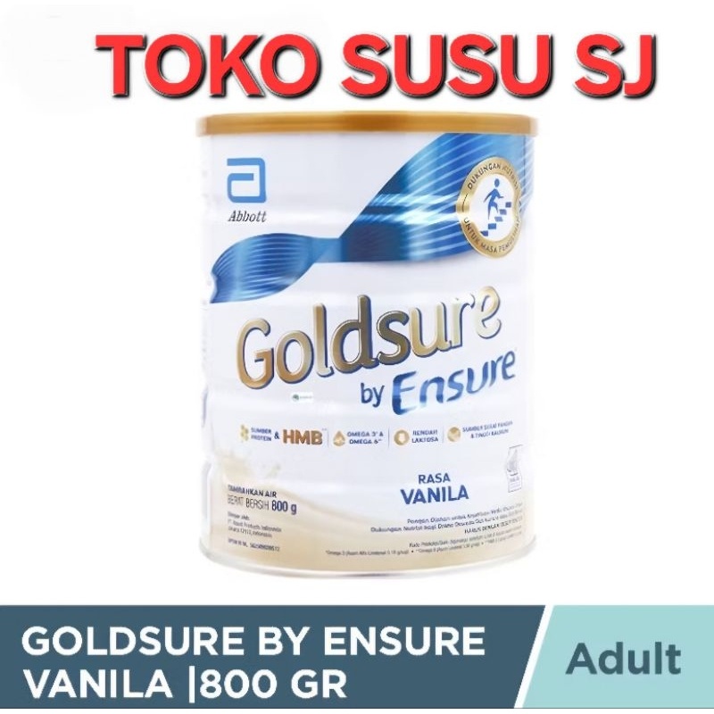 

Goldsure by Ensure Vanila 800 gram /gold sure/ 800gr/vanilla/dulu 900 gram