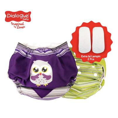 New Dialogue Diapers Baby Print Salur + 2 Lampin Owl Dld3202 Ready
