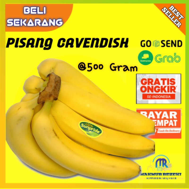 

PISANG CAVENDISH SUNPRIDE 500 GRAM KHUSUS KURIR INSTANT DAN SAMEDAY MURAH SEGAR MATANG KUNING MANIS