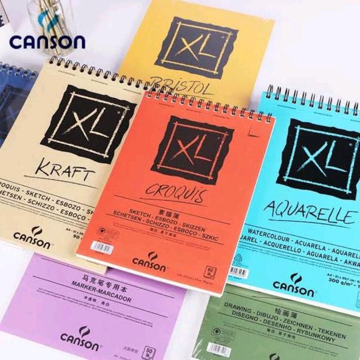 

CANSON XL SERIES AQUARELLE MIX MEDIA MARKER BRISTOL A3 A4 BUKU GAMBAR KHUSUS