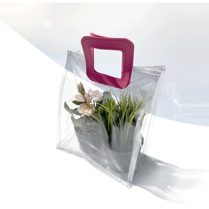 

SOUVEN- CARREY TOTEBAG MEDIUM 20x10x25 cm / TAS MIKA HAMPERS / CLEAR TOTEBAG