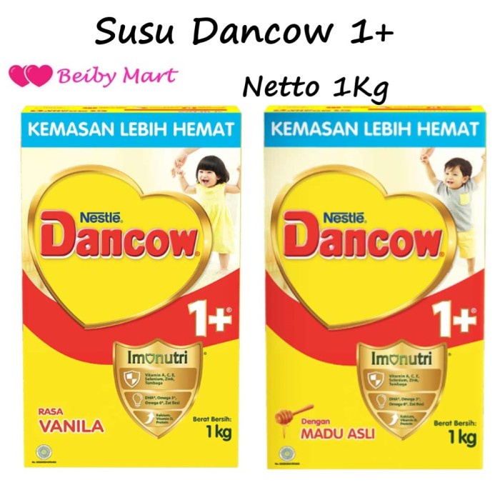 SUSU DANCOW 1+ RASA VANILA / MADU / COKLAT 1KG